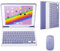YEEHi Tastiera a colori per iPad 9a 8a 7a generazione iPad Air 3 Pro 10.5 custodia tastiera con mouse carino rimovibile rimovibile wireless Bluetooth copertura tastiera (viola)