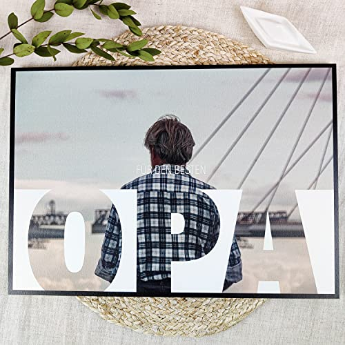Opa Geschenke Holzbild - Foto Geschenk - personalisierbar zum Hinstellen/Aufhängen optional beleuchtet Oma Und Opa Geschenke, Geschenk Für Opa, Geschenk Oma Und Opa - personalisierte Geschenke
