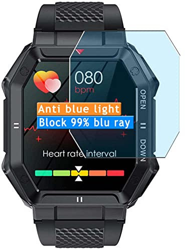 Vaxson 3 Stück Anti Blaulicht Schutzfolie kompatibel mit INEYES LEMFO K55 1.85 Smart Watch smartwatch Bluelight folie folien Displayschutzfolie （ nicht Panzer Schutz Glas folie nicht PanzerGlas ）