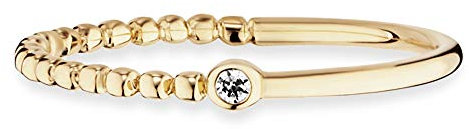 cai Damen Ring 925/- Sterling Silber vergoldet Zirkonia gelb 360272760V