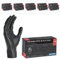 ARNOMED Gants nitrile jetables taille S, 2000 pièces (10 boîtes), gants en nitrile noir, gant jetable non poudrés & sans latex, gants jetables, gants cuisine jetable en tailles S, M, L & XL
