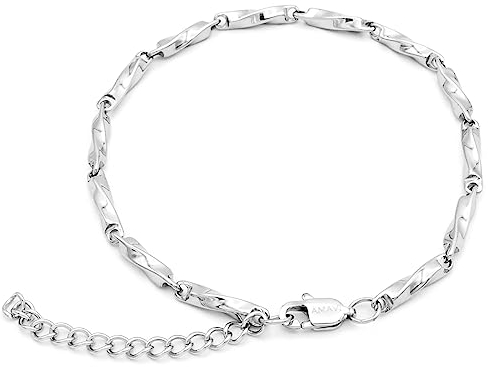 AMAVI® Fußkette Damen 18K Gold, 18K Rosegold: Wasserfest, verstellbar, glänzend - Fussketten für Frauen - Eleganter Schmuck - Fußkettchen für Damen, Anklets for Women