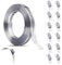 Hose Clamp 5m/16.4ft Stainless Steel Jubilee Clips Adjustable Large Assorted with 12pcs Fasteners Pipe Clamp for Worm Drive Hose Clips for Intercooler Tube Exhaust Ducting Fuel Line