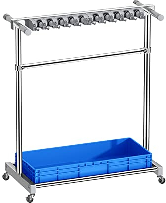 Colgador De Escoba Y Fregonas,Soporte Para Escobas Y Fregonas,Carro De Limpieza Multifunción Profesional,Carro Herramientas Limpieza Limpieza Mantenimiento Piso,Con Fregadero Bandeja,Para Hogar,Cocina