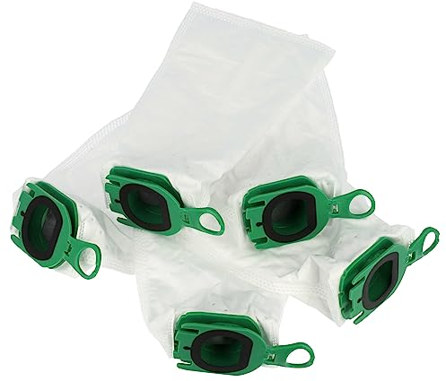 vhbw 5x Sacs compatible avec Vorwerk Kobold VB100, EBB100, FP100 aspirateur - microfibres non tissées, 25cm x 10cm blanc
