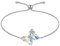 Aurora Tears Schmetterling Herz Armbänder Frauen 925 Sterling Silber Tier Schmetterlinge April Birthstone Diamant Link Einstellbare Armband Kristall Hochzeit Geburtstag Schmuck DB0119W