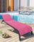 LAYNENBURG Premium Schonbezug für Gartenliege - 100% Baumwolle - Oeko-TEX 100 - Frottee Handtuch-Bezug Sonnenliege - Liegenbezug mit Umschlag für Standliege, Liege-Stuhl (75x200 cm Fuchsia)