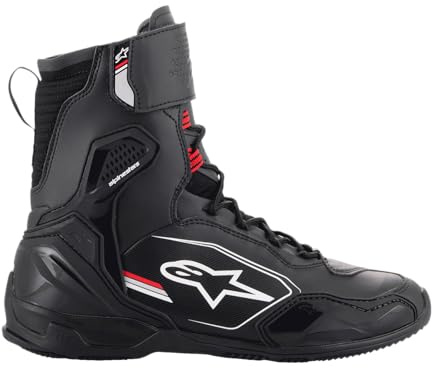 Alpinestars Superfaster Motorradschuhe, schwarz/grau/rot, 9