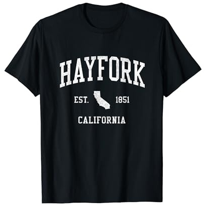 Hayfork CA Vintage Athletic Sports JS01 T-Shirt