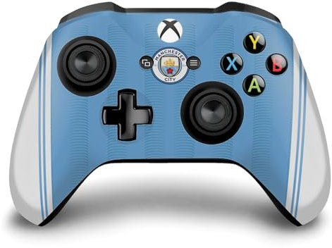 Head Case Designs Offizielle Manchester City Man City FC Home 2023/24 Bausatz Vinyl Haut Gaming Aufkleber Abziehbild Abdeckung kompatibel mit Xbox One S/X Controller