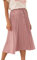 CUPSHE Gonna da donna plissettata, a vita alta, gonna a pieghe con lacci, linea ad A, estiva, elegante, Colore: rosa., M