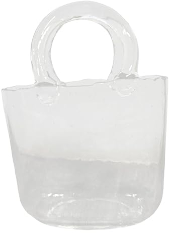 Glas Handtasche Vase, Tasche Glasvase, Handtasche Blumenvase, Desktop Glaskorb Vase, Kreative Bubble Handtasche Blumenvase Für Heimdekoration Wohnzimmer