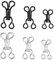 DNDGDLUA Set di 50 ganci da cucire e chiusure ad occhio, per cappotti di pelliccia, giacca, mantello, stella, gancio per reggiseno, chiusura con occhio, gancio per biancheria intima, 3 misure