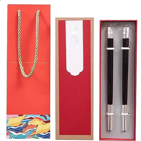 XaEjNzwDT cooking chopsticks chopsticks reusable Household sterling silver chopsticks dragon and phoenix chopsticks 2 pairs set(Color:C,Size:)