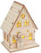 VBS Holzbausatz Haus mit Schneemann inkl. LED 9 Teile Hölzernes Weihnachtsdorf winterliches Haus Holzhaus Weihnachtlich DIY-Set Weihnachtsdeko