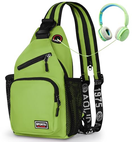 Geestock Sling Bags Brusttasche Herren Crossbody Umhngetasche Kleine Schultertaschen Crossbody-Taschen Wasserdicht Casual Chest Taschen für Männer und Damen (Grün)