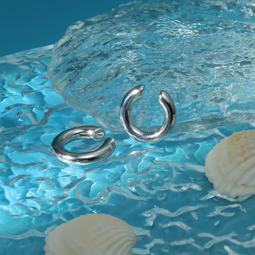 WOZNU Ohr Manschette Ohrringe CZ Non-Piercing Fake Helix Knorpel Manschette Ohrringe Conch Manschetten Ohrringe für Frauen