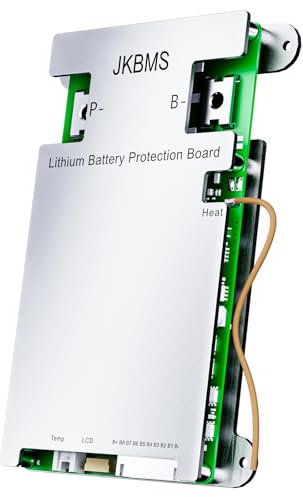 JKBMS Smart BMS mit Heat CAN RS485 4S-8S 12V-24V 100A 1A Aktives Balance-BMS mit Bluetooth Batterieschutzplatine für Li-Ion,LiFePO4 und LTO Lithium-Akkupacks (JK-B1A8S10P-HC)
