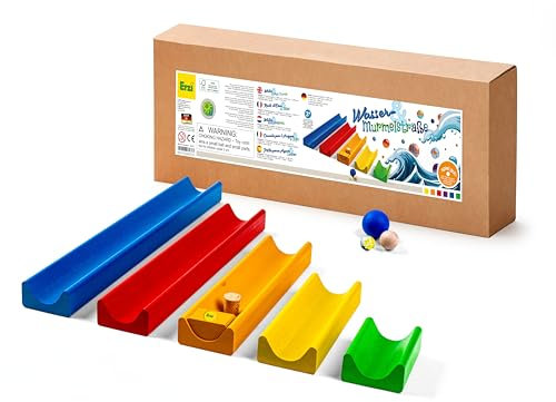 Erzi 43237 Wasser- und Murmelstraße aus Holz, Kreativität, für drinnen und draußen für den Sandkasten