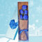 Advokingtap Bouquet de fleurs de savon Coffret cadeau Simulation Rose Arrangement pour la fête des femmes Savons parfumés (Bleu)