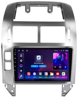 Android 13 2 DIN Car Radio Stereo para Volkswagen Polo Mk4 IV 4 2001-2009 9 Pulgadas Autoradio con WiFi GPS Rear View Camera RDS FM BT DVR SWC Ventilador de refrigeración(2+32G)