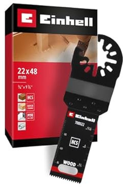 Original Einhell Tauchsägeblatt aus Kohlenstoffstahl für Holzbearbeitung (PTFE-Finishing, Holzverzahnung, Eintauchtiefe 48 mm, Millimeter/Zoll-Skala, Schnellwechselfunktion)