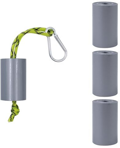 KeaJuidy 4 Rollen 5cm x 3m Mini Panzerband mit Seil Gewebeklebeband für Markieren, Abdichten, Bündeln (Silber)