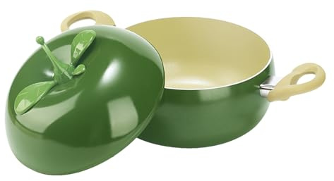 Saucepan with Lid | Slow Cooker for Vegetables and Fruits, Frying Pan with Lid | for Electric Induction Cookers and Hobs, for Cooking, Frying, Milk, Soup and