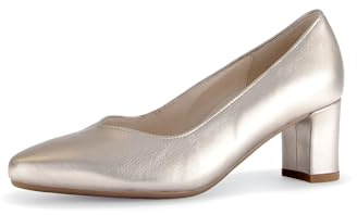 Gabor Damen Klassische Pumps, Frauen Pumps,Lack,braun,klassisch,f,Komfort-Mehrweite,modisch,orthopaedisch,einlege-Sohlen,Puder,39 EU / 6 UK