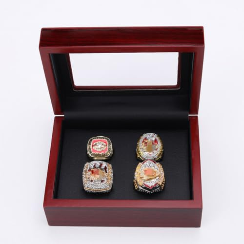 ZGHQHCDRH Meisterschaftsring und Trophäe, 1969 2019 2022 2023 KC Championship Ring Replika Super Bowl Champions Rings Set FFL Memorabilia Sammlerstücke Best