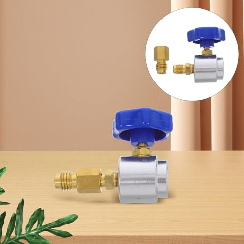 TOGEVAL 134a Adaptateur de Charge pour Réfrigérant Tube de Charge Climatisation Voiture Robinet Auto-obturant pour Canette Valve de Distribution pour Bouteille