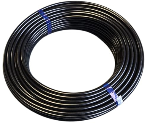 PuraPlants Schlauch - LD-PE Bewässerungsschlauch 50 m – 6 mm (Innen) / 8 mm (Außen), 1 mm Wandstärke – UV-beständig, flexibel – Tropfbewässerung, Garten & Gewächshaus