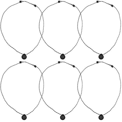 NUSITOU 6pcs Lapel Microphone Magnetic Lanyard Adjustable Necklace Cord for Lavalier Mic Interview Broadcasting Wireless Mic Accessories