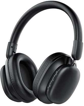 TIMU Cuffie Bluetooth Over Ear, Cuffie Wireless Bluetooth 5.4, 100 Ore di Autonomia, Audio Alta Risoluzione, 3 Modalità EQ, Pieghevoli con Microfono per Viaggi/Ufficio/PC