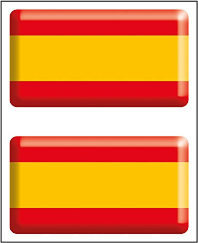 Artimagen - Pegatina Bandera España Rectángulo 2 uds. RESINA.