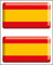 Artimagen - Pegatina Bandera España Rectángulo 2 uds. RESINA.
