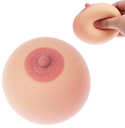 DARLINGTON & Sohns Handtrainer Knetball Brust Anti-Stressball Stress-Ball Antistress Lustiger Stressball Silikon-Brust