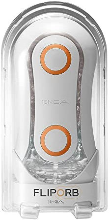 TENGA Flip Orb Wiederverwendbare Masturbationshilfe für Männer, Orange Crash