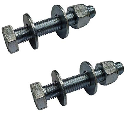 2 x Set Screw Bolts M5 x 25mm, Washers & Nylon Insert Nuts,