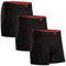 DANISH ENDURANCE Boxer Bambou Homme, Calecon Homme Ultra Doux et Respirant, Lot de 3, Noir, XXXL