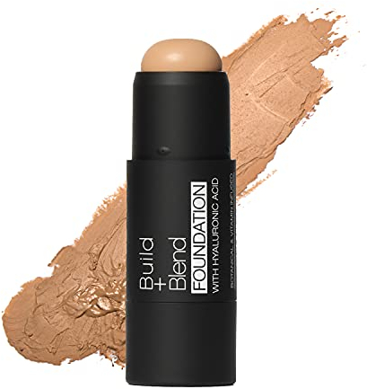Palladio BUILD + BLEND Foundation Stick, Kontur-Stick für das Gesicht, professionelles Make-up für den perfekten Look, 0,25 Unzen, Almond