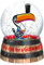 signs-unique Guinness Schneekugel Tukan, 95 mm x 65 mm