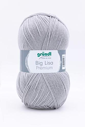 Großknäuel Big Lisa premium uni, 250 g/665 m LL/Babywolle,Universalgarn, NS 3,5-4,5 (98 hellgrau)
