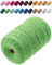 GOHOF Macrame Cord 3mm x 200m Premium Cotton Macrame Rope, 4 Strand Twisted Soft Cotton Cord, One of The Most Perfect Materials for Macrame Art, Cotton String Without Chemicals (light Green)