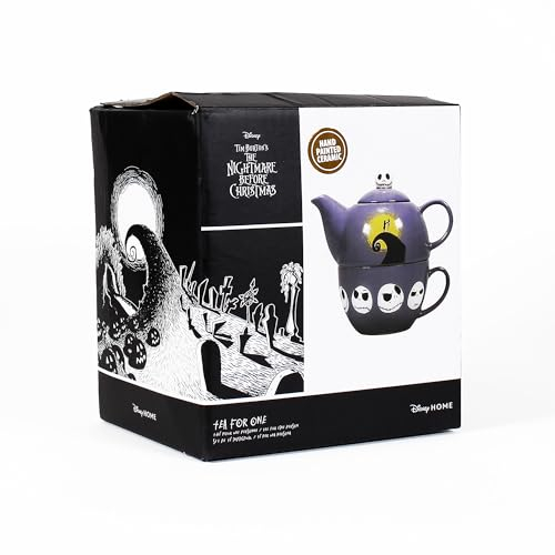 Half Moon Bay: Set Teiera e Tazza Disney The Nightmare Before Christmas | Teiera 3D personalizzata di The Nightmare Before Christmas con Tazzone incluso, Licenza ufficiale 100%, disney gadget