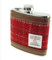 Glen Appin of Scotland Harris Tweed Hip Flask Gift Boxed (Colour 102 Red)