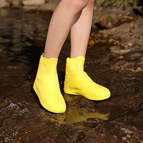 LUMoony 1 Paar Schuh-Überzieher Portable Silicone Rain Overshoes for Rain wasserdichte rutschfeste Regen-Schuhe Regen Überschuhe Wiederverwendbare Unisex Schuh Schützer für Frauen Männer