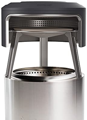 Solo Stove Bonfire Pi Fire Pizzaofen | Outdoor-Pizzaofen Zubehör für Bonfire Feuerstelle, Inkl. Tragetasche, Grillhandschuhe & Pizzastein, Geeignet zur Holzbefeuerung, (H x Dia): 43 x 49 cm, 9 kg