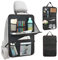 CECOMBINE Autositz Organizer, Auto Rückenlehnenschutz Kinder mit Faltbarer Tischablage, Vielen Taschen Rücksitz Organizer & Tablet/Telefon Aufbewahrung, Rücksitzschoner Kick-Matten-Schutz (1 Stück)