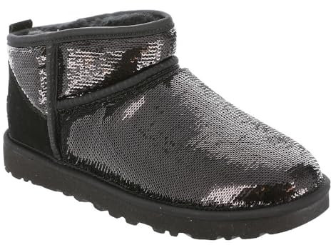 UGG Stivali da donna Classic Ultra Mini Mirror Ball Boot, nero, 36 EU